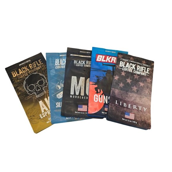 Black Rifle Coffee Company Bags for Crafting Reuse Recycle Bundle of 5 EMPTY - Picture 1 of 7